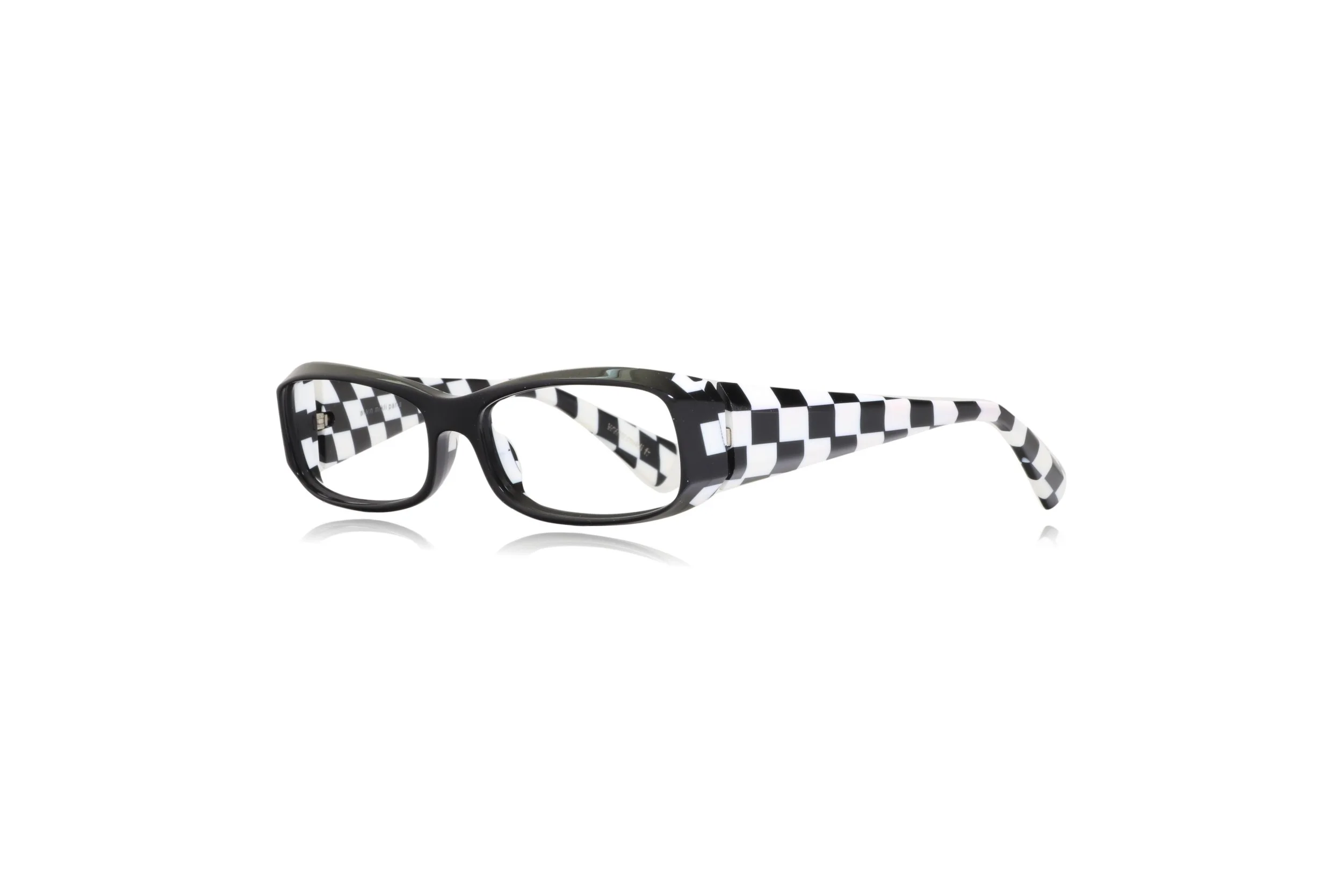 Original vintage Alain Mikli AO322 90s Y2K black white glasses Peep Eyewear